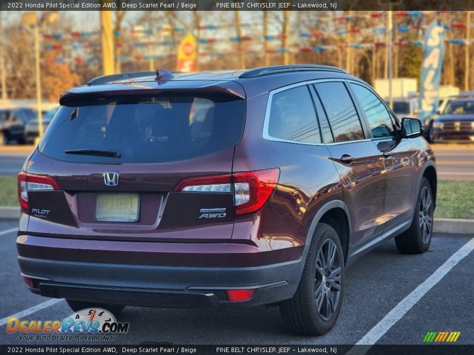 2022 Honda Pilot Special Edition AWD Deep Scarlet Pearl / Beige Photo #7