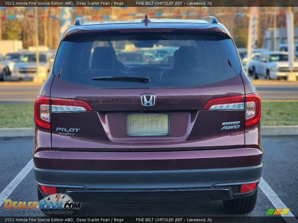 2022 Honda Pilot Special Edition AWD Deep Scarlet Pearl / Beige Photo #8