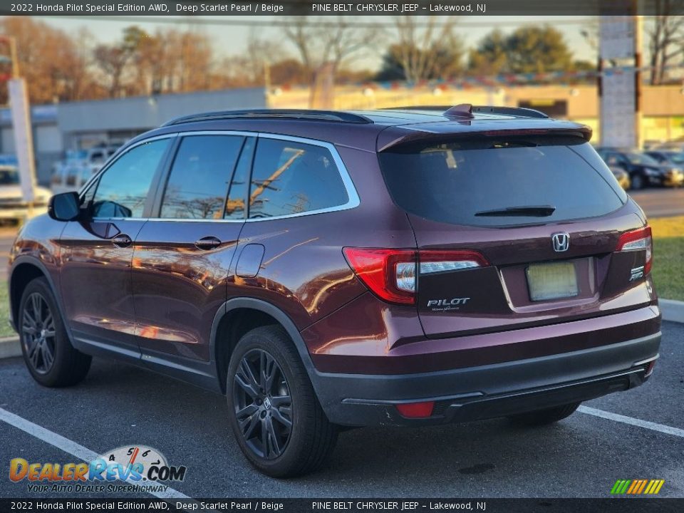 2022 Honda Pilot Special Edition AWD Deep Scarlet Pearl / Beige Photo #9