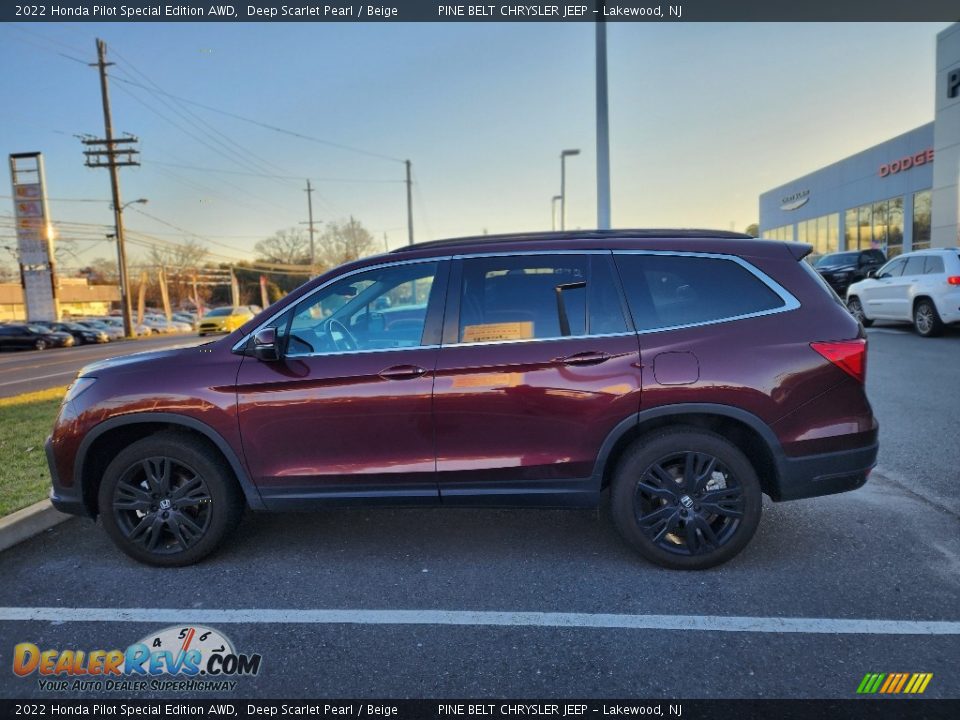 2022 Honda Pilot Special Edition AWD Deep Scarlet Pearl / Beige Photo #10