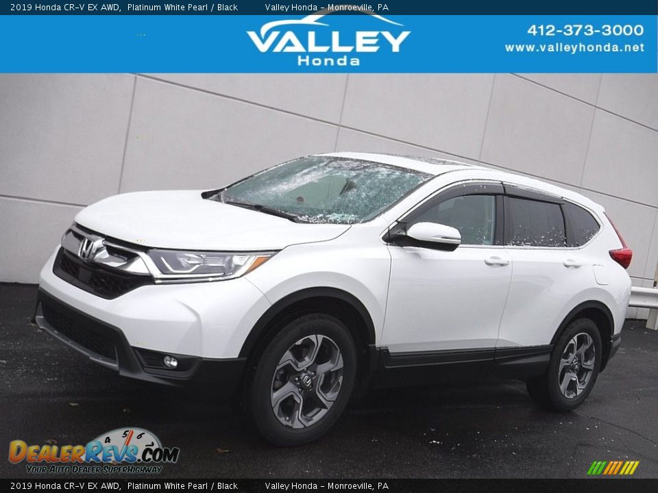2019 Honda CR-V EX AWD Platinum White Pearl / Black Photo #1