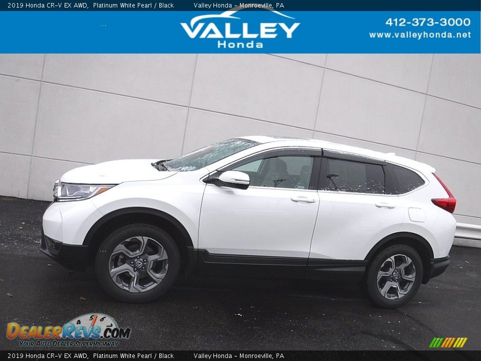 2019 Honda CR-V EX AWD Platinum White Pearl / Black Photo #2