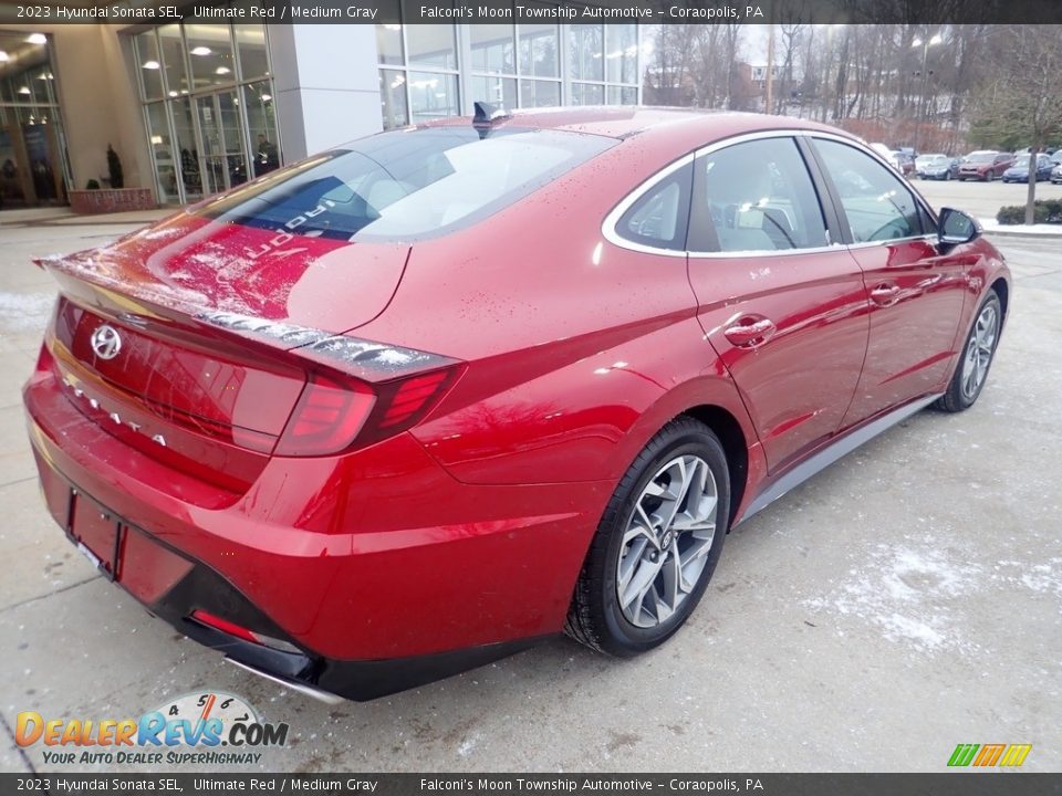 2023 Hyundai Sonata SEL Ultimate Red / Medium Gray Photo #2