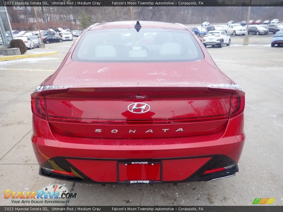 2023 Hyundai Sonata SEL Ultimate Red / Medium Gray Photo #3