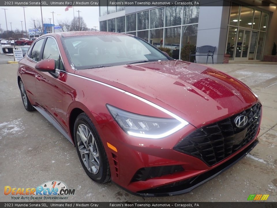 Ultimate Red 2023 Hyundai Sonata SEL Photo #8