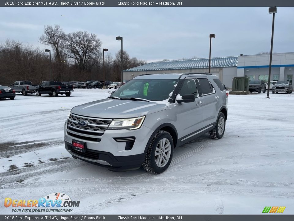 2018 Ford Explorer XLT 4WD Ingot Silver / Ebony Black Photo #1