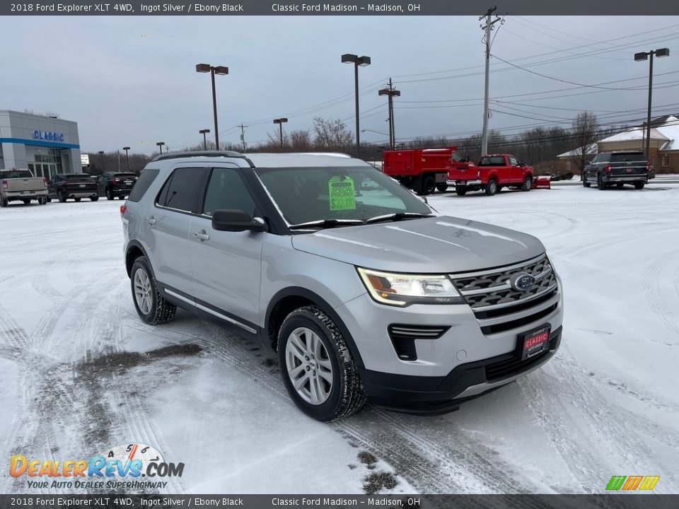 2018 Ford Explorer XLT 4WD Ingot Silver / Ebony Black Photo #3