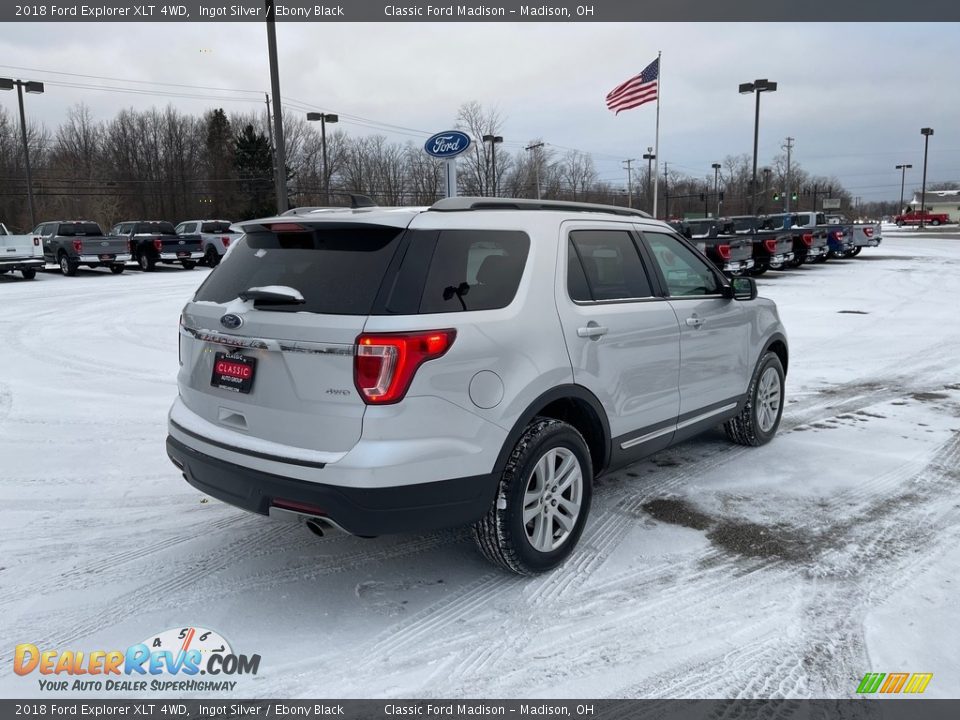 2018 Ford Explorer XLT 4WD Ingot Silver / Ebony Black Photo #4
