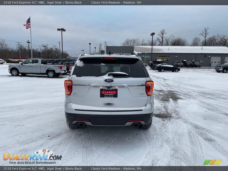 2018 Ford Explorer XLT 4WD Ingot Silver / Ebony Black Photo #6