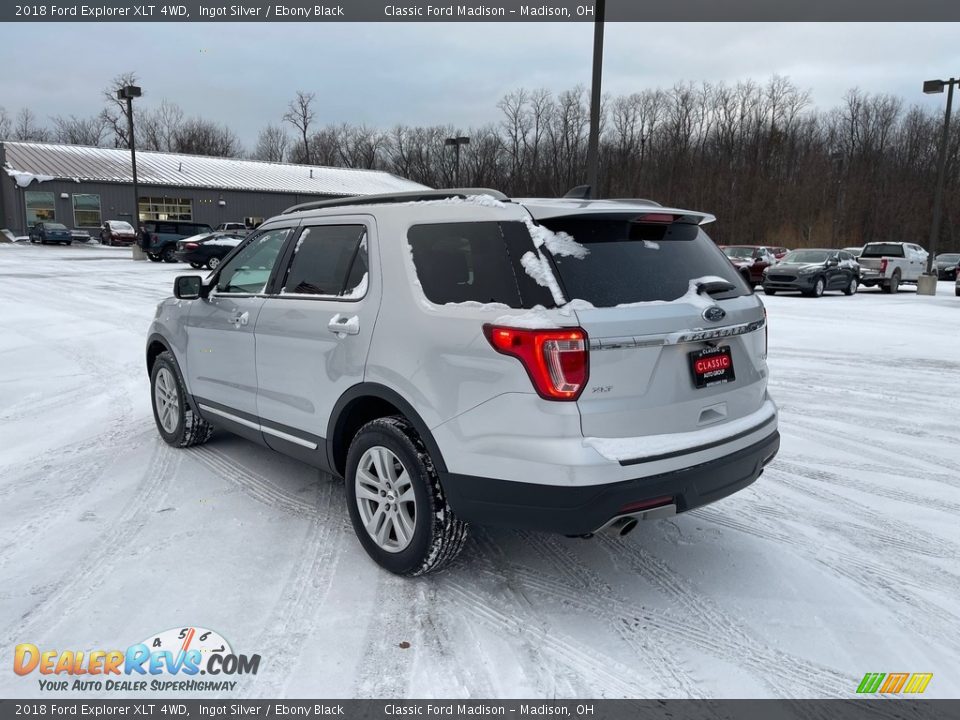 2018 Ford Explorer XLT 4WD Ingot Silver / Ebony Black Photo #7