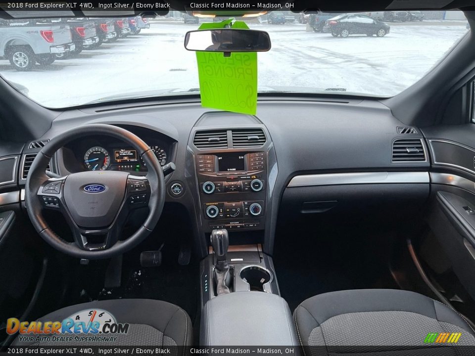 2018 Ford Explorer XLT 4WD Ingot Silver / Ebony Black Photo #10