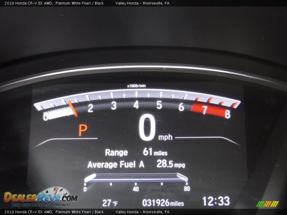 2019 Honda CR-V EX AWD Platinum White Pearl / Black Photo #35