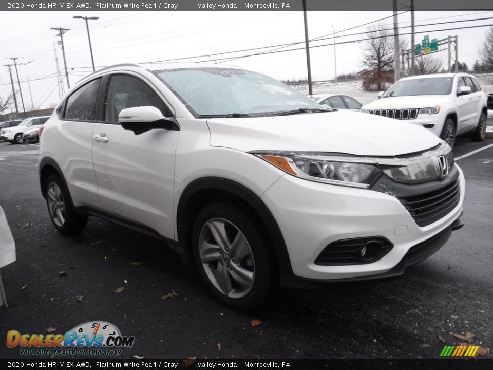 2020 Honda HR-V EX AWD Platinum White Pearl / Gray Photo #6