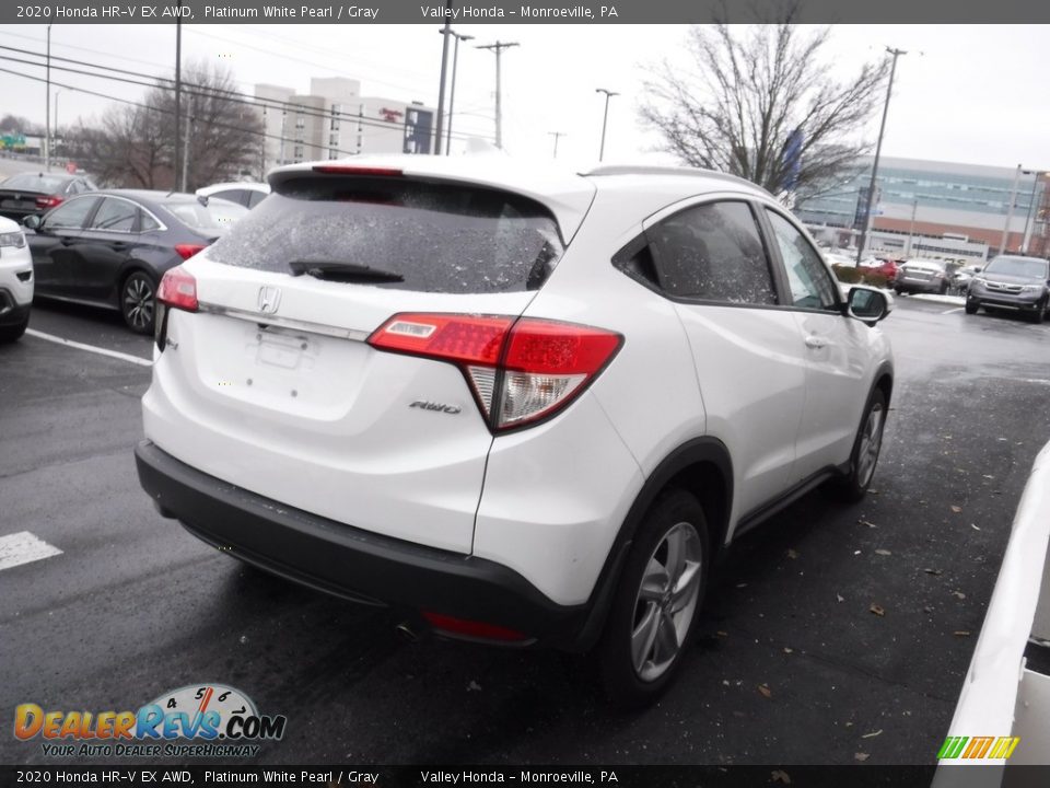 2020 Honda HR-V EX AWD Platinum White Pearl / Gray Photo #7