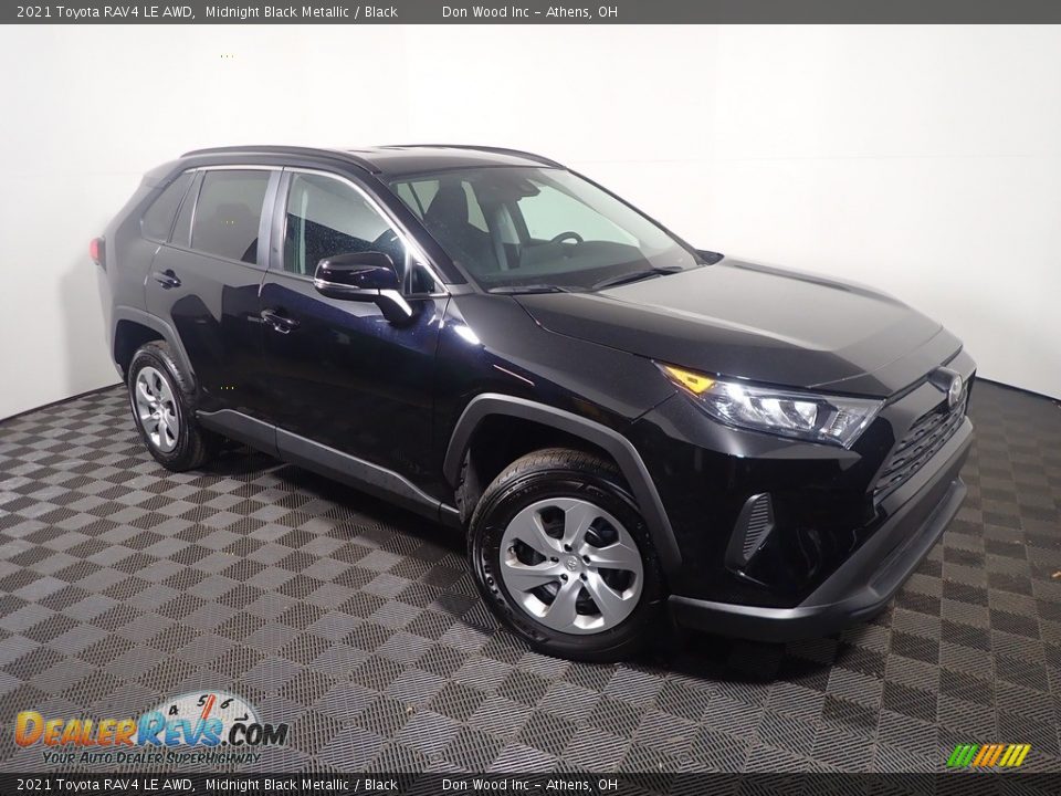 2021 Toyota RAV4 LE AWD Midnight Black Metallic / Black Photo #4