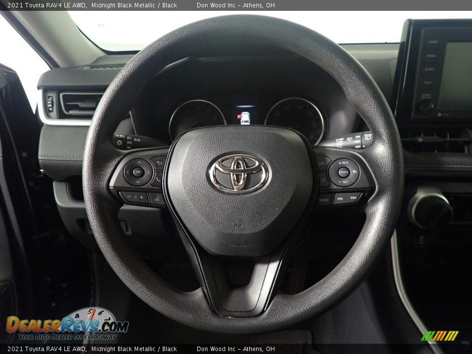 2021 Toyota RAV4 LE AWD Midnight Black Metallic / Black Photo #21