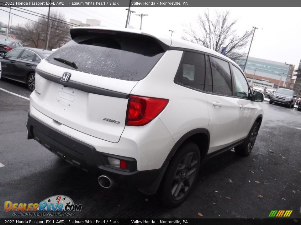 2022 Honda Passport EX-L AWD Platinum White Pearl / Black Photo #7