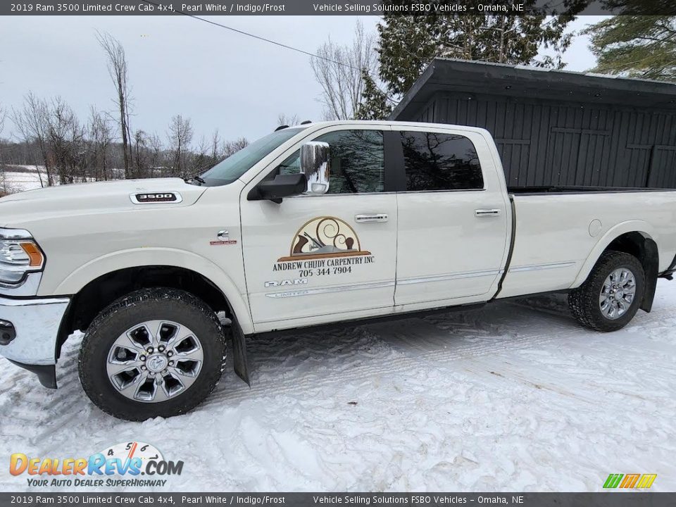 2019 Ram 3500 Limited Crew Cab 4x4 Pearl White / Indigo/Frost Photo #1