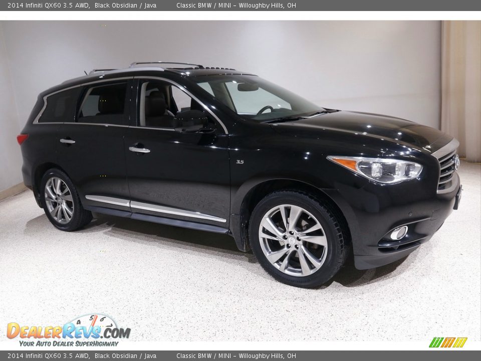 2014 Infiniti QX60 3.5 AWD Black Obsidian / Java Photo #1