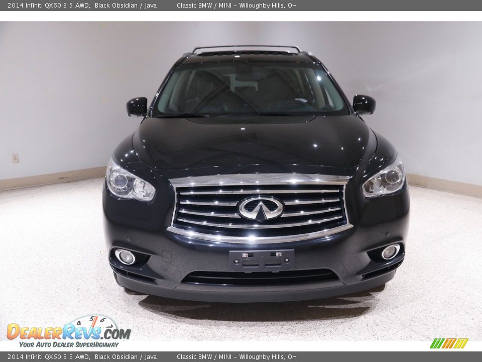 2014 Infiniti QX60 3.5 AWD Black Obsidian / Java Photo #2