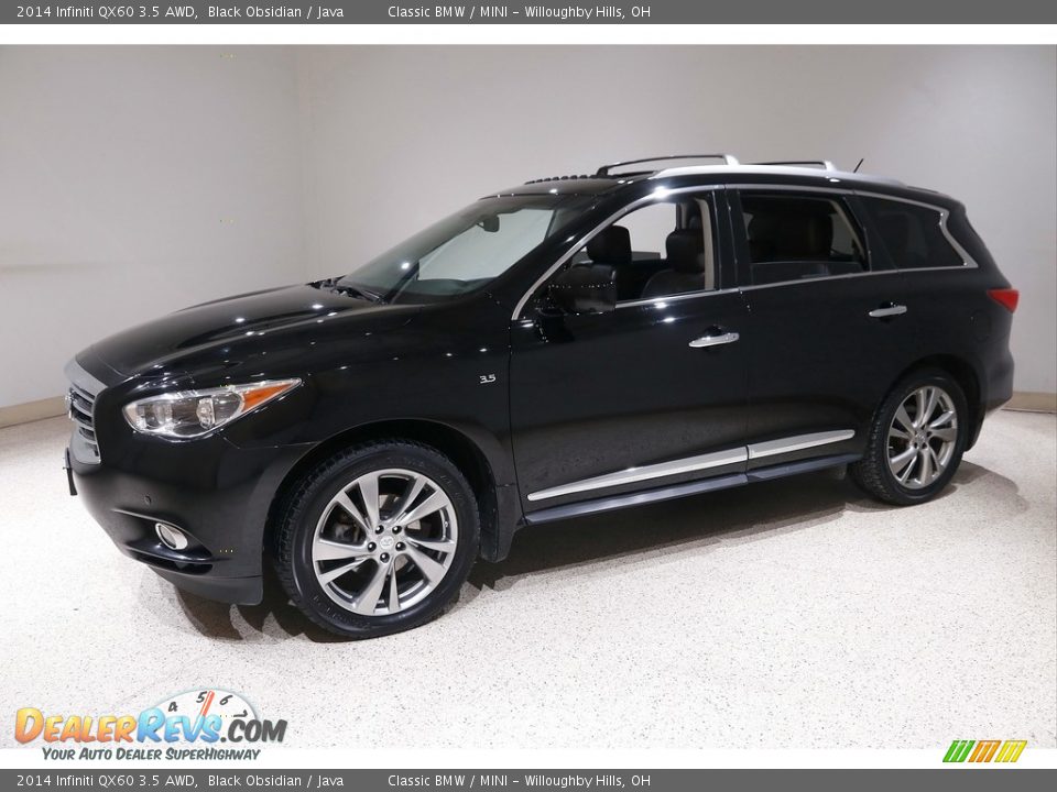 2014 Infiniti QX60 3.5 AWD Black Obsidian / Java Photo #3