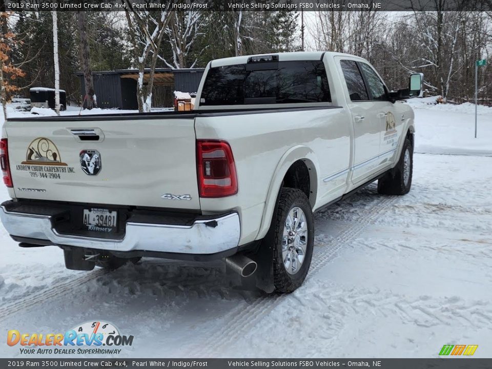 2019 Ram 3500 Limited Crew Cab 4x4 Pearl White / Indigo/Frost Photo #6