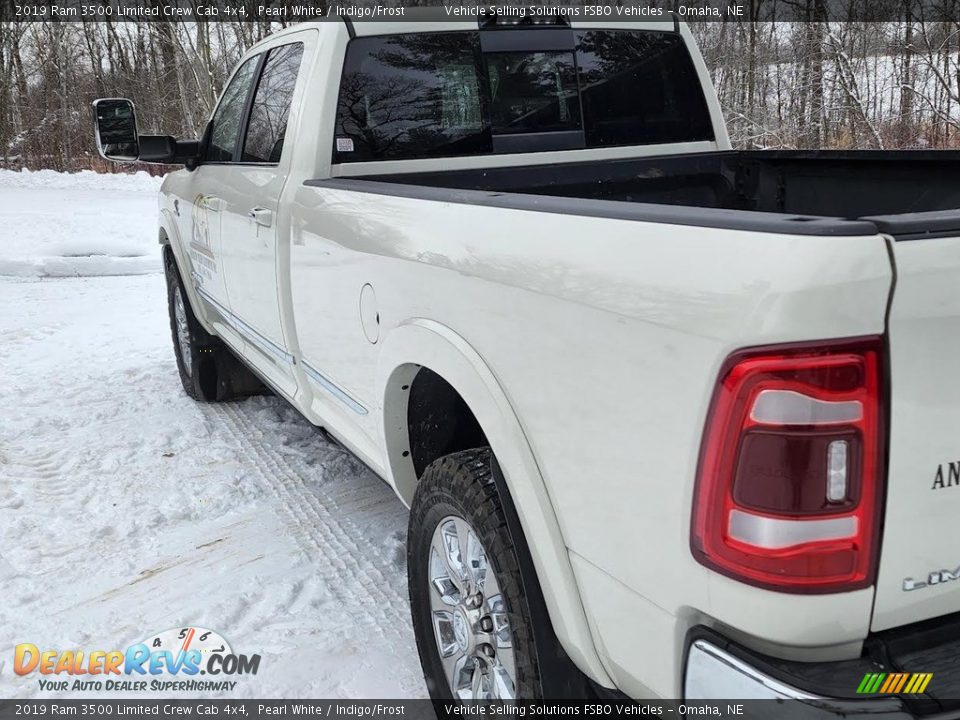 2019 Ram 3500 Limited Crew Cab 4x4 Pearl White / Indigo/Frost Photo #7