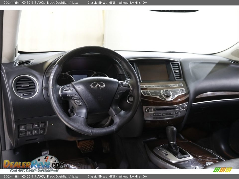 2014 Infiniti QX60 3.5 AWD Black Obsidian / Java Photo #6