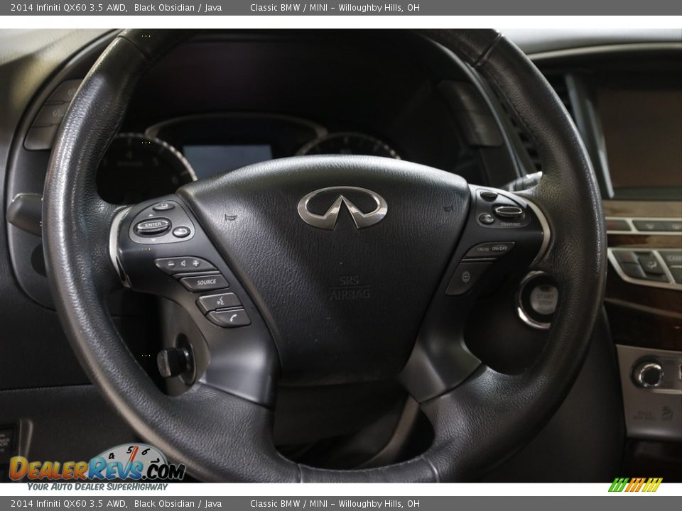 2014 Infiniti QX60 3.5 AWD Black Obsidian / Java Photo #7