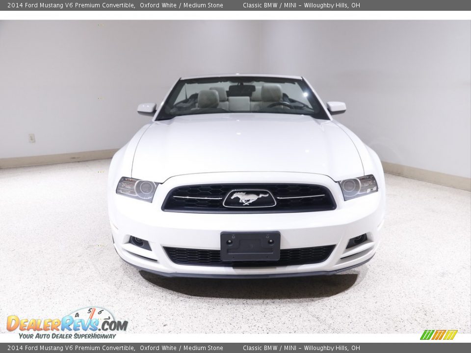 2014 Ford Mustang V6 Premium Convertible Oxford White / Medium Stone Photo #3