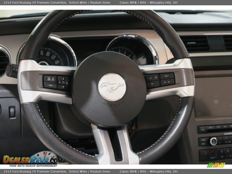 2014 Ford Mustang V6 Premium Convertible Steering Wheel Photo #8