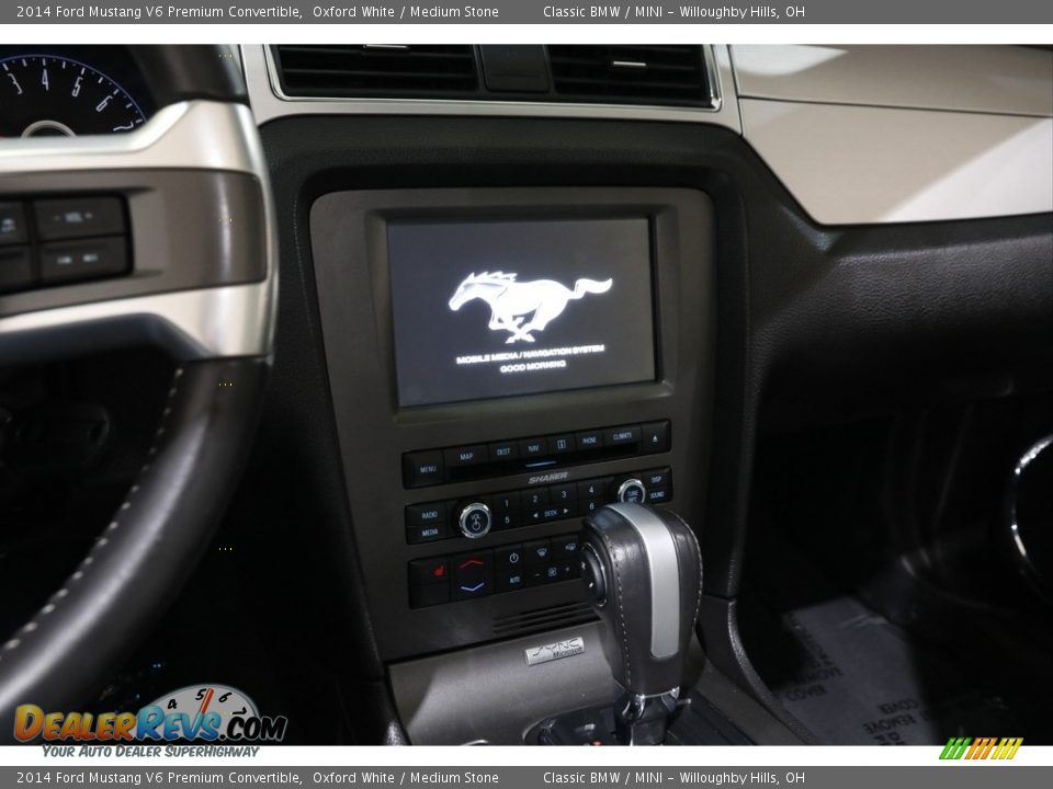 2014 Ford Mustang V6 Premium Convertible Oxford White / Medium Stone Photo #9