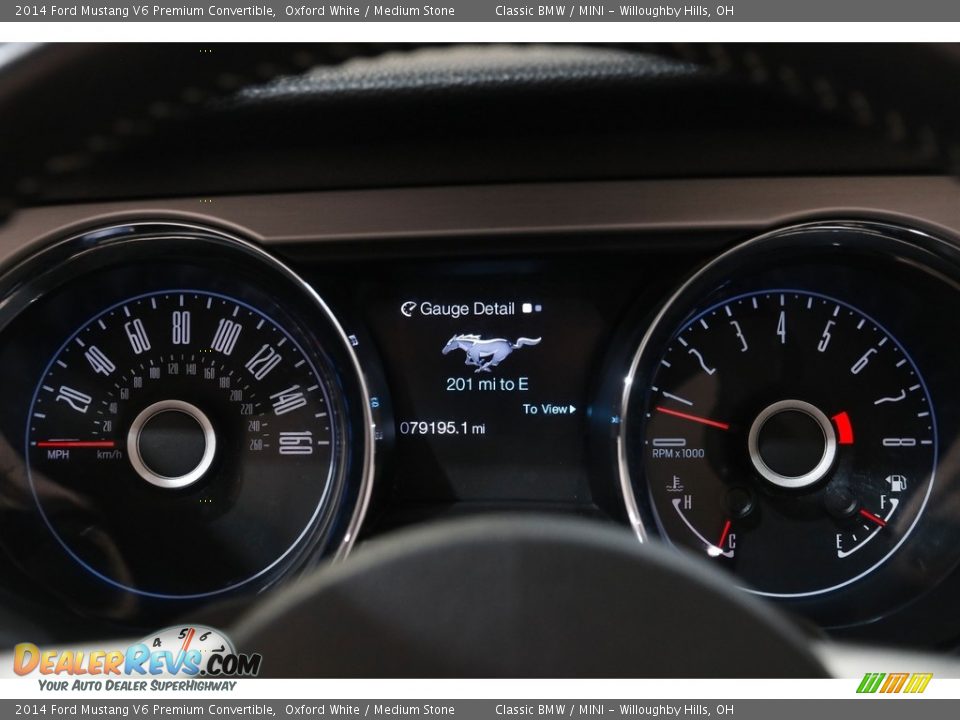 2014 Ford Mustang V6 Premium Convertible Gauges Photo #10