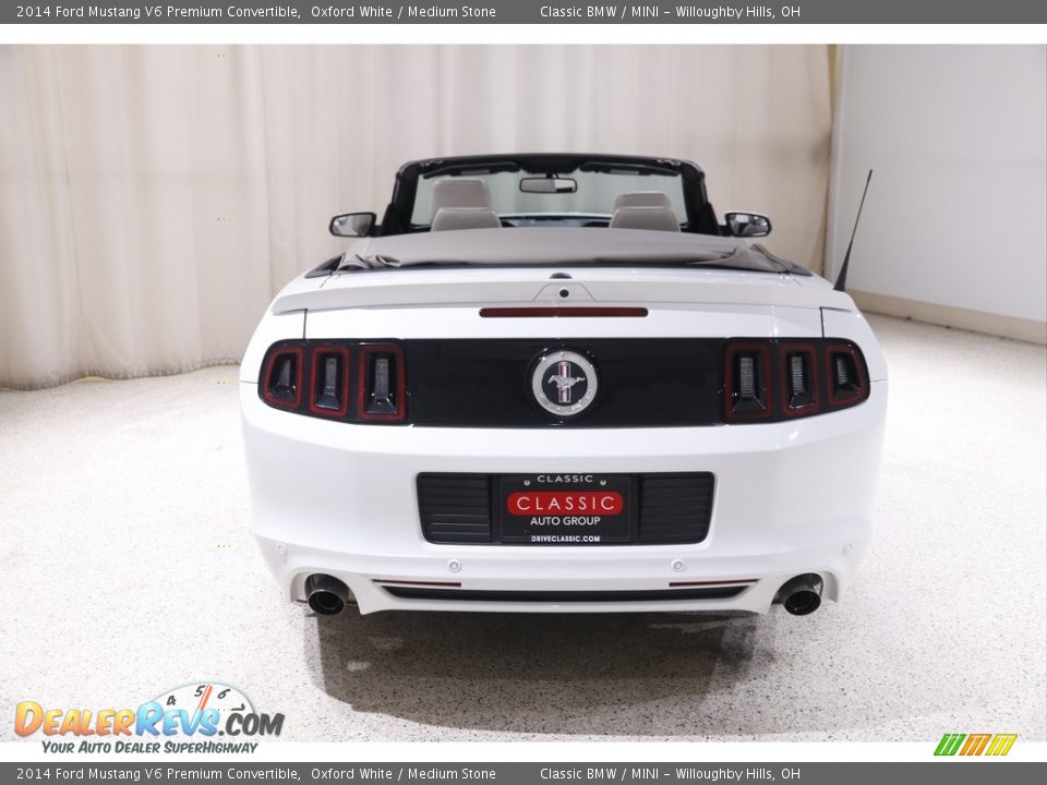 2014 Ford Mustang V6 Premium Convertible Oxford White / Medium Stone Photo #22