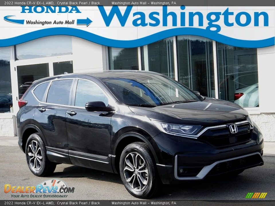 2022 Honda CR-V EX-L AWD Crystal Black Pearl / Black Photo #1