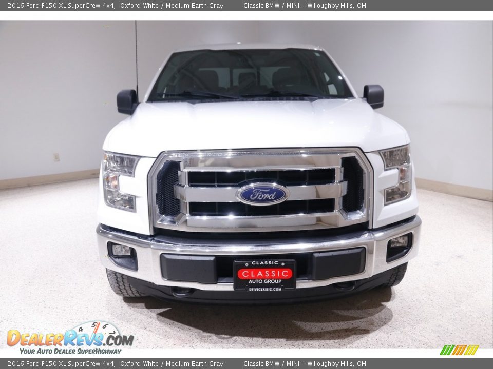 2016 Ford F150 XL SuperCrew 4x4 Oxford White / Medium Earth Gray Photo #2