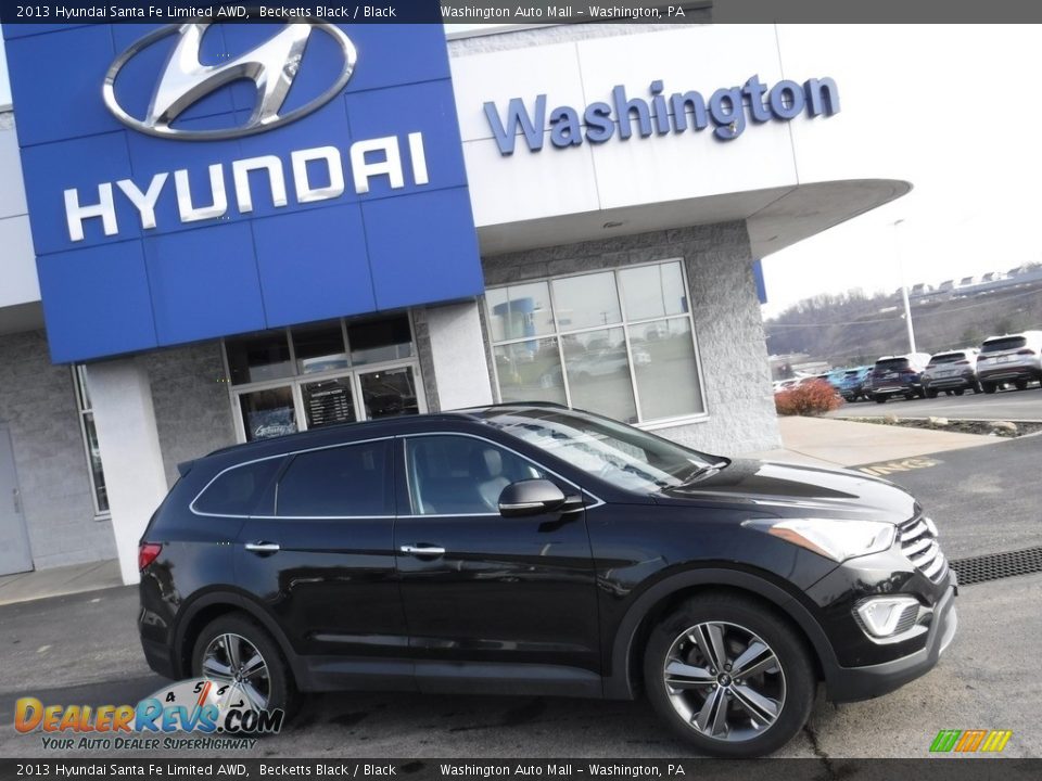 2013 Hyundai Santa Fe Limited AWD Becketts Black / Black Photo #2