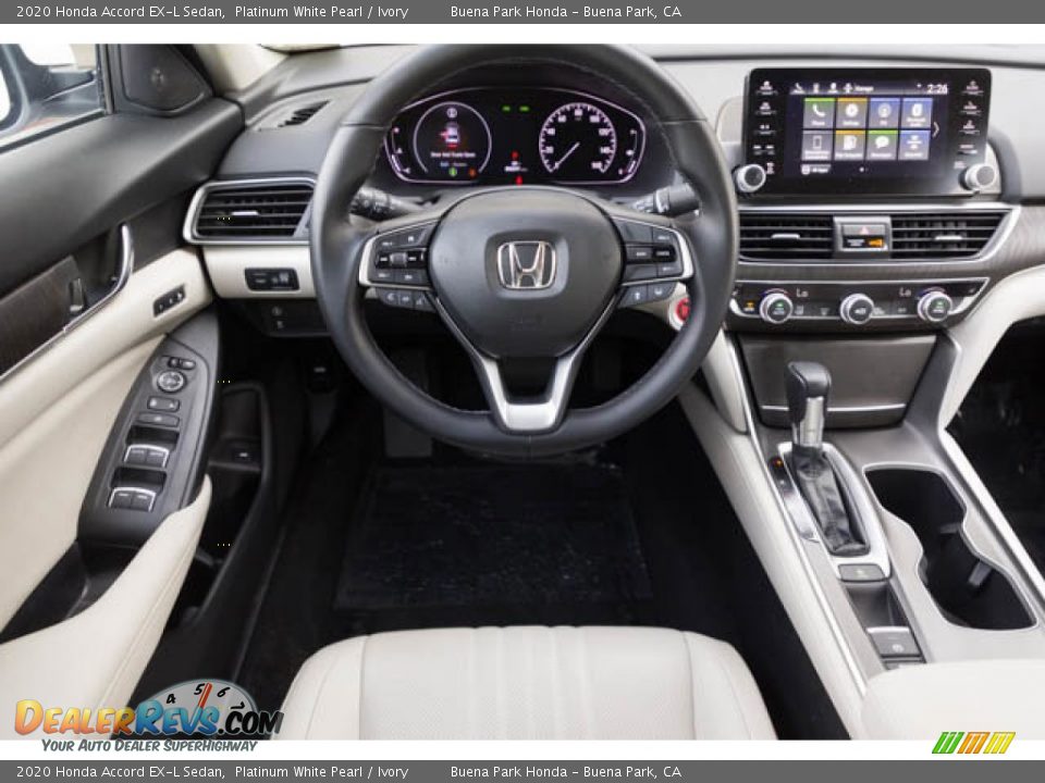 2020 Honda Accord EX-L Sedan Platinum White Pearl / Ivory Photo #5