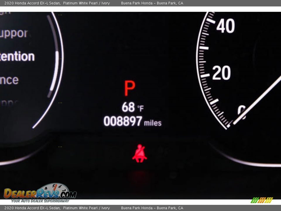 2020 Honda Accord EX-L Sedan Platinum White Pearl / Ivory Photo #6