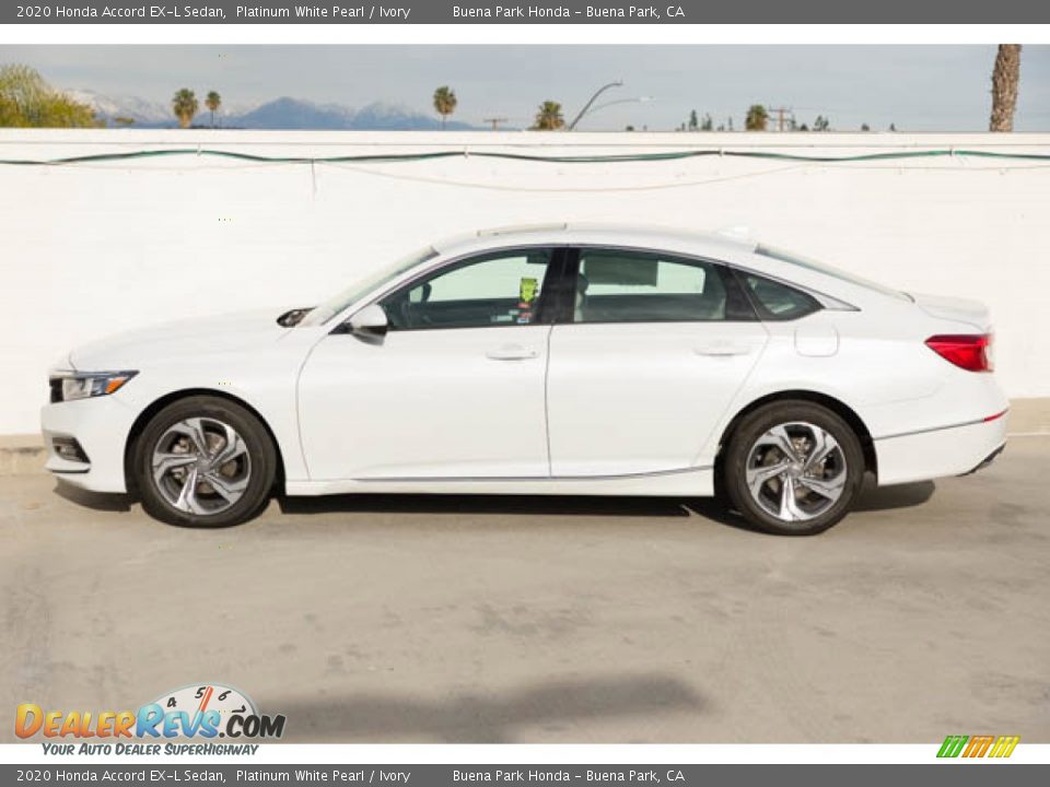 2020 Honda Accord EX-L Sedan Platinum White Pearl / Ivory Photo #8
