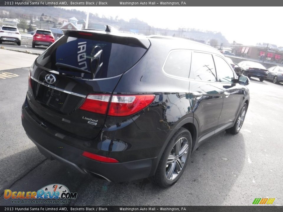 2013 Hyundai Santa Fe Limited AWD Becketts Black / Black Photo #10