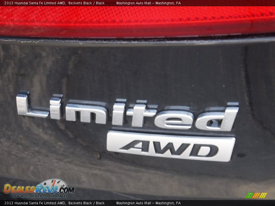 2013 Hyundai Santa Fe Limited AWD Becketts Black / Black Photo #11