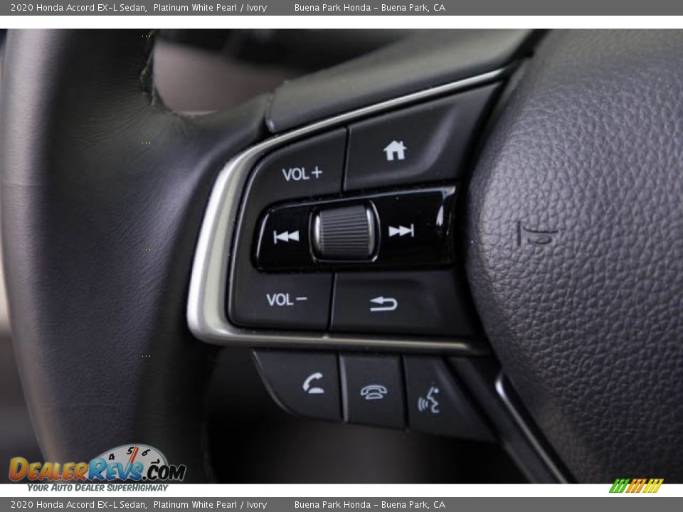 2020 Honda Accord EX-L Sedan Platinum White Pearl / Ivory Photo #14