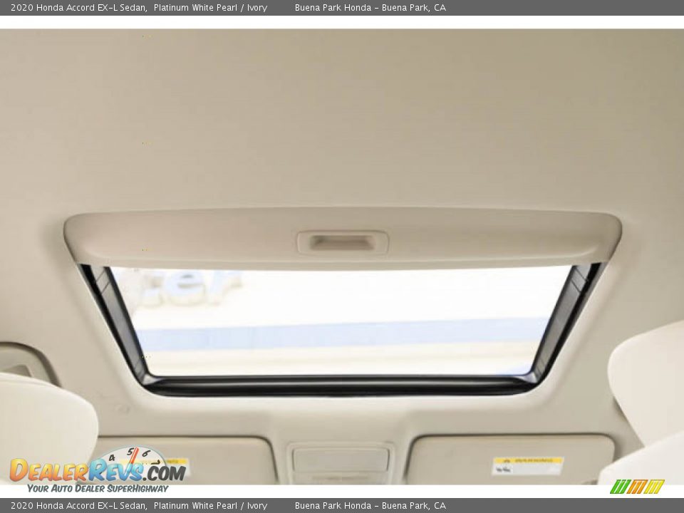 2020 Honda Accord EX-L Sedan Platinum White Pearl / Ivory Photo #20