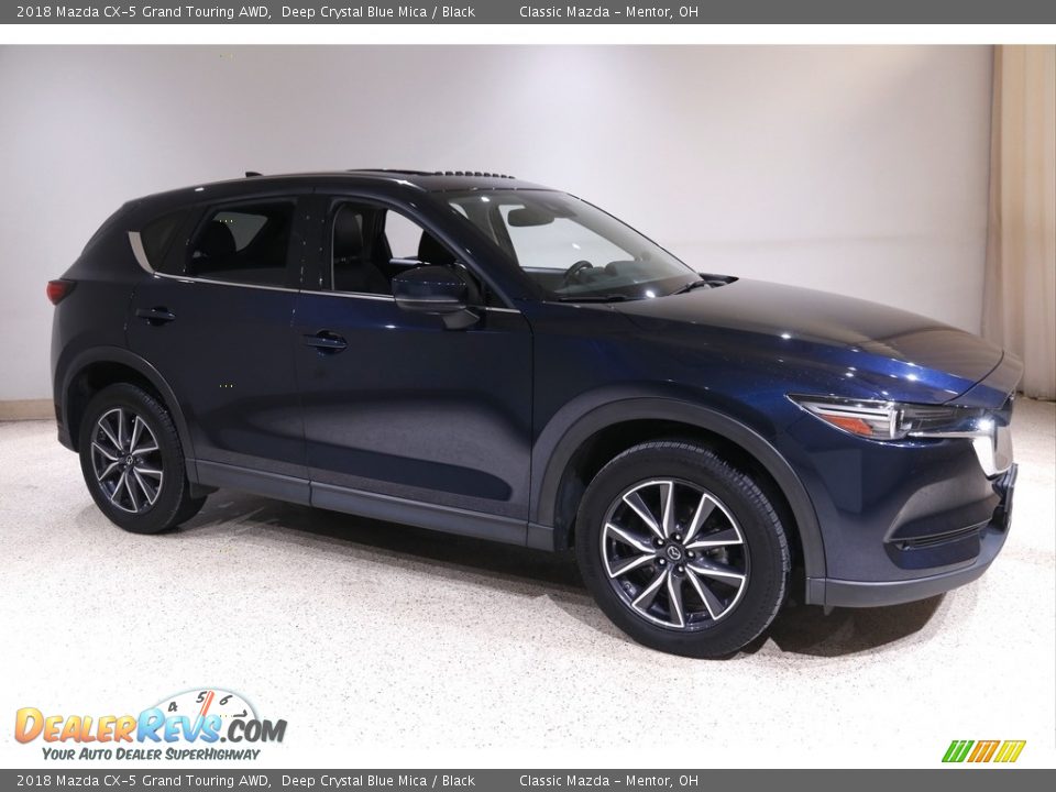 2018 Mazda CX-5 Grand Touring AWD Deep Crystal Blue Mica / Black Photo #1