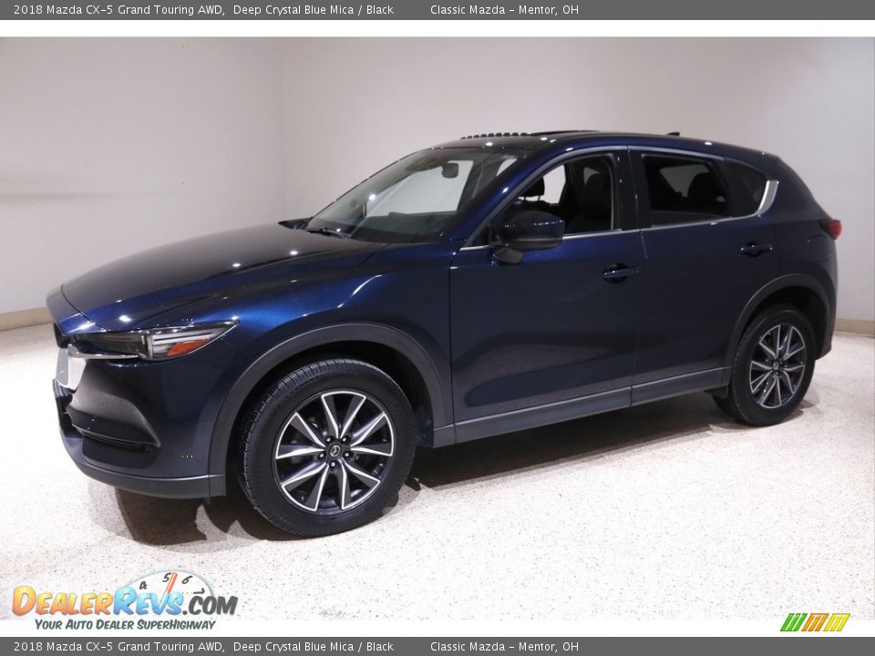 2018 Mazda CX-5 Grand Touring AWD Deep Crystal Blue Mica / Black Photo #3