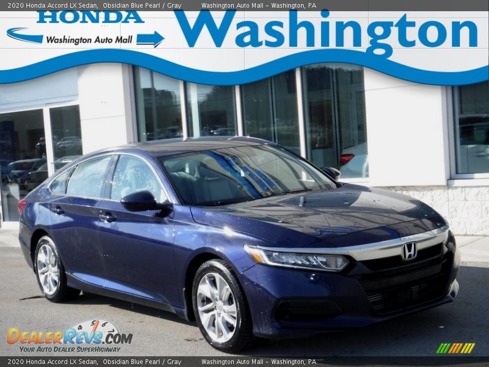 2020 Honda Accord LX Sedan Obsidian Blue Pearl / Gray Photo #1