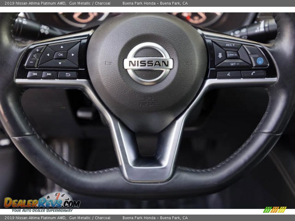 2019 Nissan Altima Platinum AWD Steering Wheel Photo #13