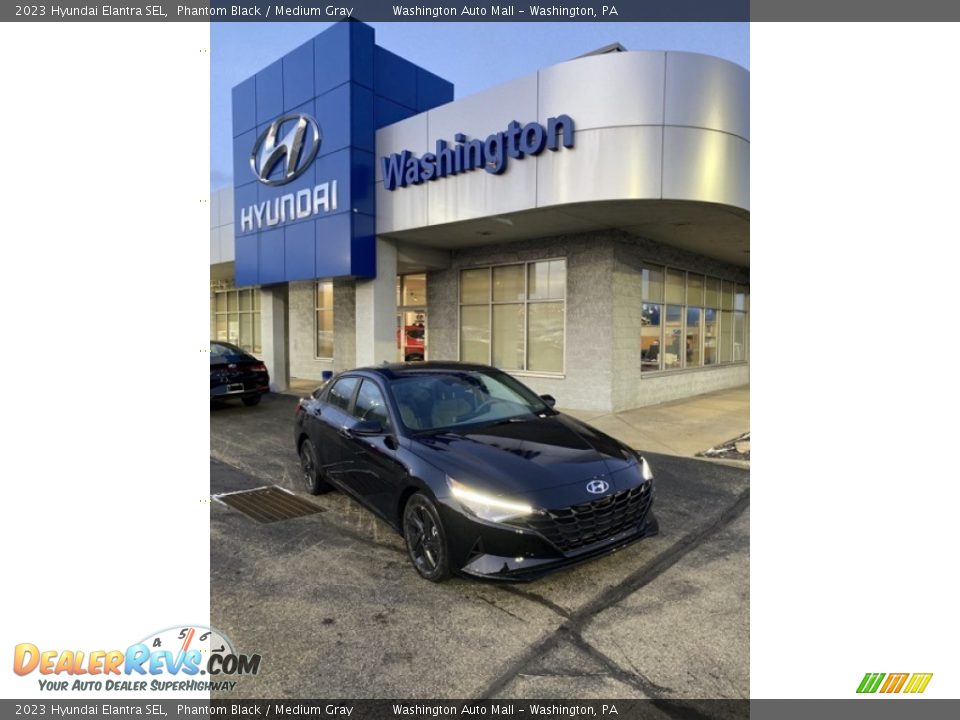 2023 Hyundai Elantra SEL Phantom Black / Medium Gray Photo #1