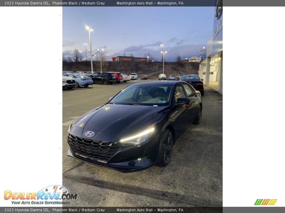 2023 Hyundai Elantra SEL Phantom Black / Medium Gray Photo #3